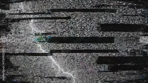Static Noise and Lightning - A Visual Representation of Disruption and Chaos.