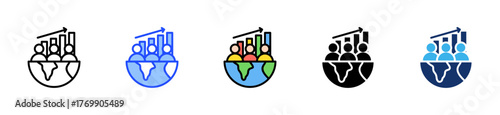 Social Impact Business Icon Collection With Multiple Styles