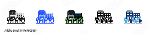 Urban Greening Icon Collection With Multiple Styles