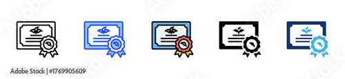 Eco Certification Icon Collection With Multiple Styles