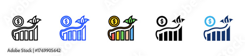 Sustainable Growth Icon Collection With Multiple Styles