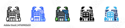 Green Business Icon Collection With Multiple Styles