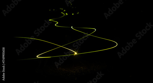 Abstract Light Painting A Dance of Luminescence in the Dark.