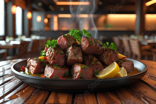 Tike Kababı - Azerbaijani Food that Features Marinated Meat Chunks Grilled to Smoky Perfection, Offering a Bold and Authentic Taste of Azerbaijan’s Traditional Culinary Mastery