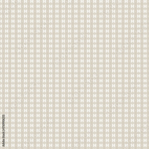 A seamless pattern of white floral motifs on a light beige background, creating a delicate and elegant repeating texture