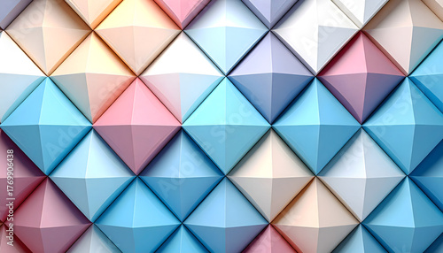 Pastel colored 3D origami texture