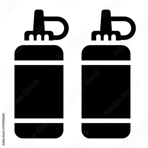 sauce glyph icon for adding flavor at diner or fast food meal