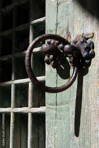 This is an old doorknob from a Korean traditional house.한국의 한옥의 오래된 문고리입니다.