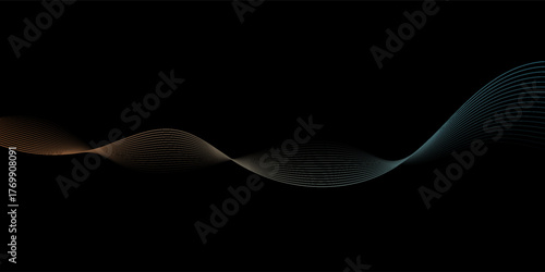 3D orange blue techno abstract background overlap layer on dark space with glowing lines decoration. Modern graphic design element.Simple design