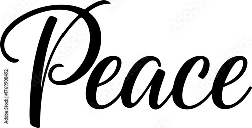 Peace modern typography