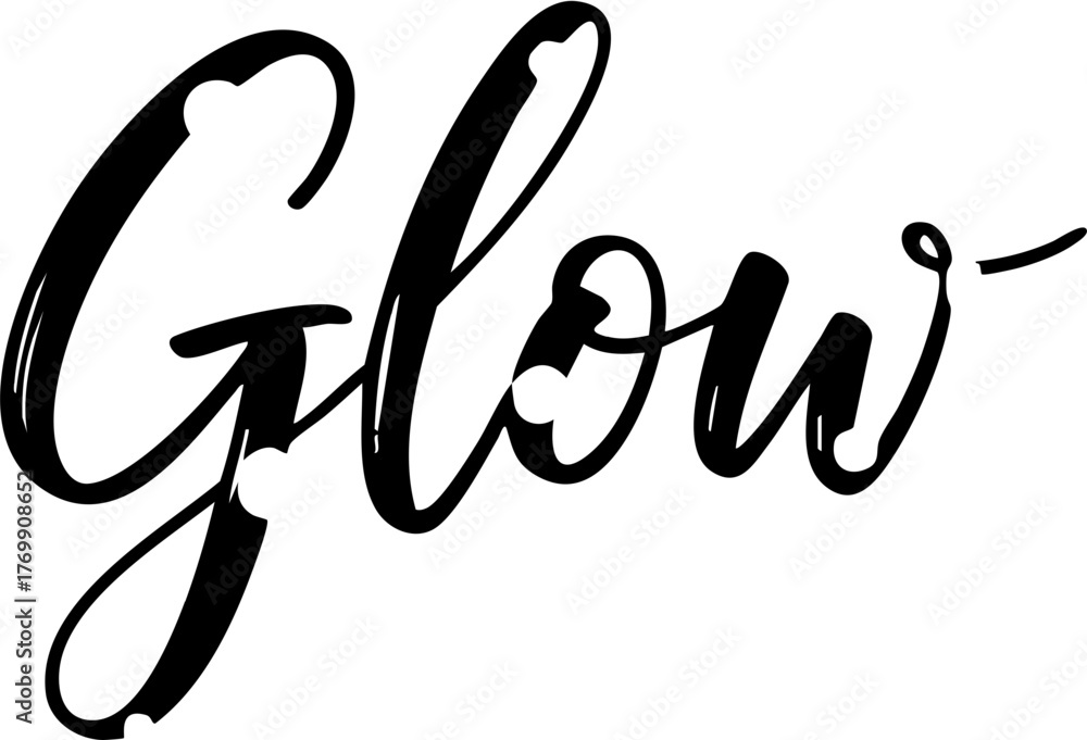 Obraz premium Glow brush typography