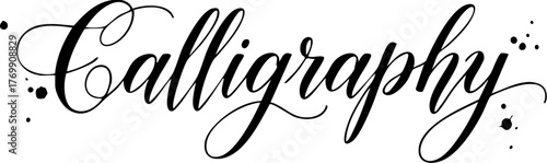 Calligraphy decorative text
