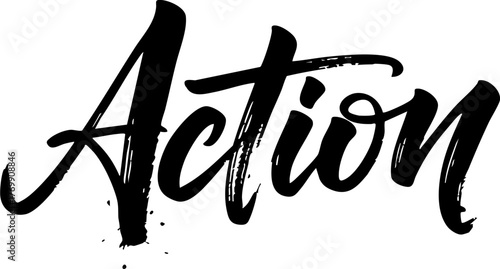 Action inspirational typography