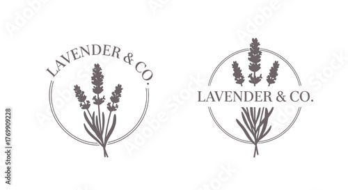 Elegant Lavender Company Logo Designs for Branding Identity and Marketing
