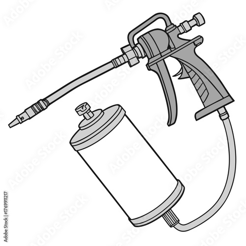 Illustration of a grease gun