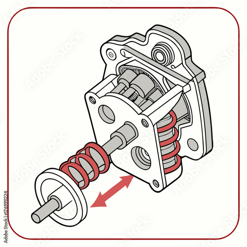 Illustration of a hydraulic pump