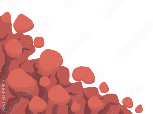 Rock Falling Down from Cliff Illustration
