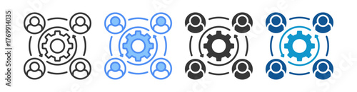 Lean Management Icon Set Multiple Style Collection