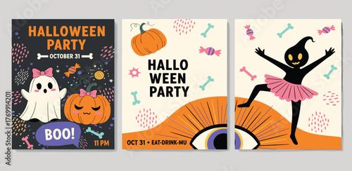 A festive collection of illustrated Christmas greeting cards featuring Santa Claus, decorated trees, and holiday gifts