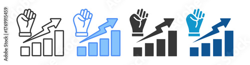 Motivation Icon Set Multiple Style Collection