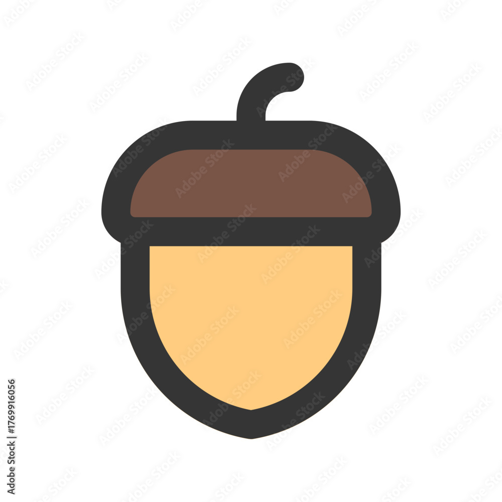Obraz premium acorn flat line icon