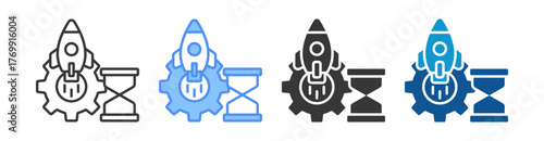 Productivity Icon Set Multiple Style Collection