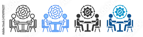 Effectiveness Icon Set Multiple Style Collection