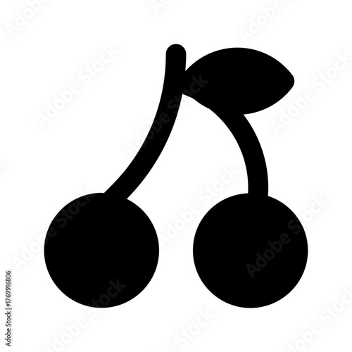 cherry glyph icon