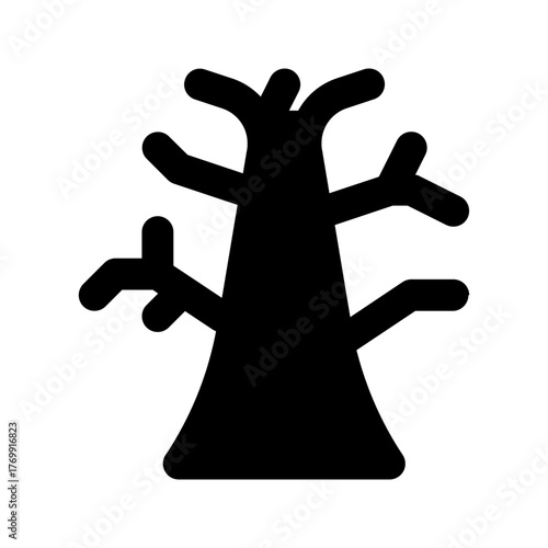 dead tree glyph icon
