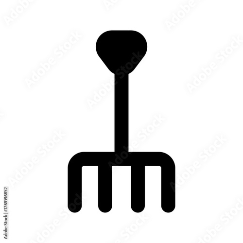 pitchfork glyph icon