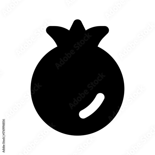 pomegranate glyph icon