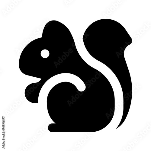 squirrel glyph icon