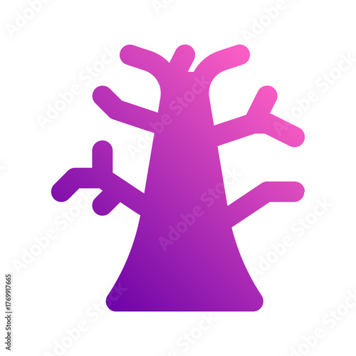 dead tree gradient icon