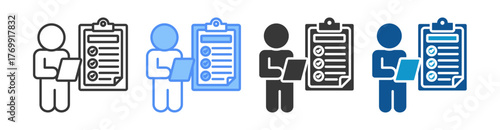 Accountability Icon Set Multiple Style Collection