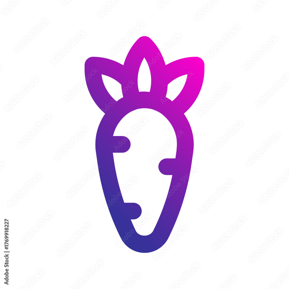 Obraz premium carrot gradient icon