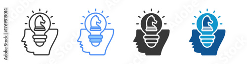 Strategic Thinking Icon Set Multiple Style Collection