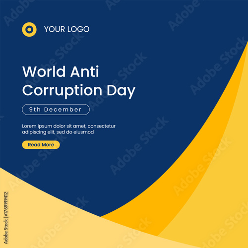 International Anti-Corruption Day Illustration Flat Cartoon Hand Drawn Template Background
