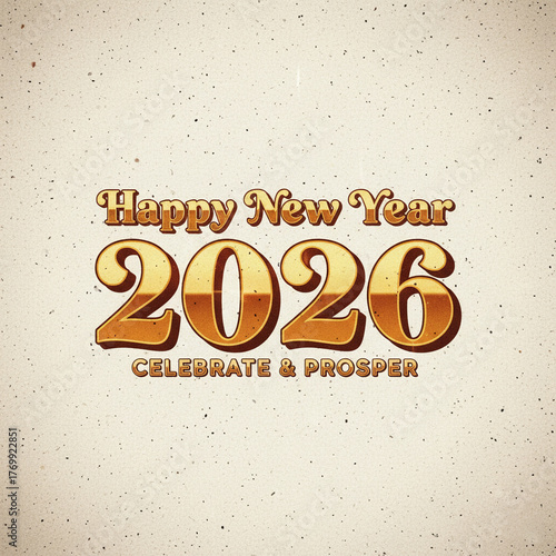 Typography design for Happy New Year 2026