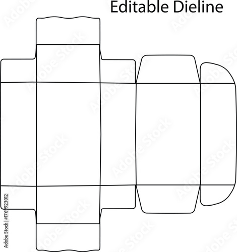 Editable Dieline Template vector art