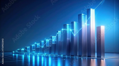 Stunning Digital Growth Chart Visualizing Business Success and Progress.