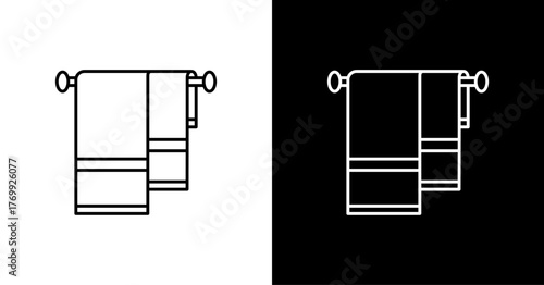 Towel White Icon Set Design