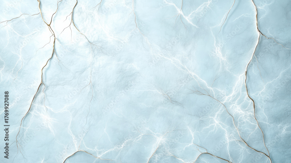 Obraz premium Soft cyan glow tracing organic filaments creates tranquil atmosphere