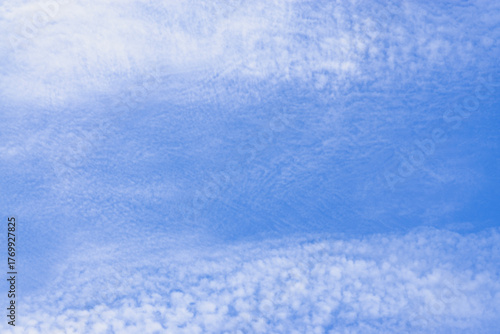 High Resolution Blue Sky with Detailed Altocumulus Cloud Texture