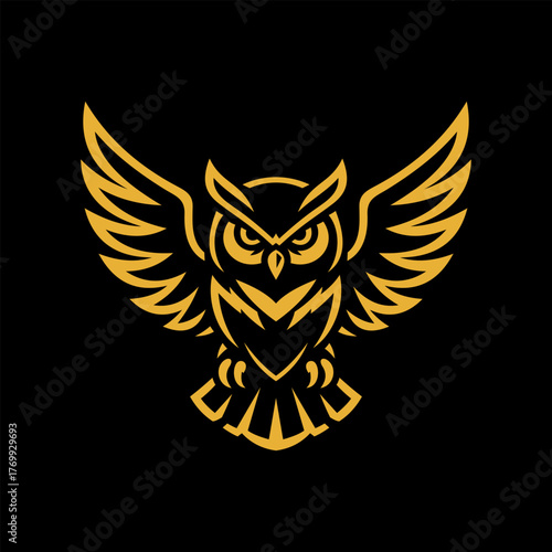 Flying Owl Logo Vector