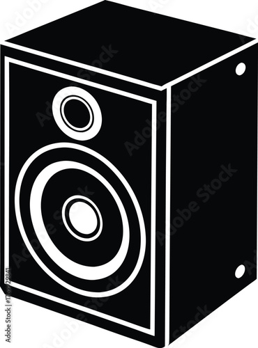 Realistic 3d speaker with adjustable volume knob