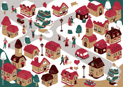 クリスマス色の街並み