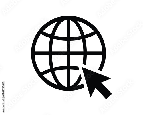 Click to go to website or internet line art icon for apps and websites icon vector