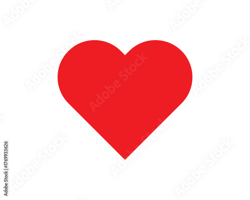 Heart, love, romance or valentine's day red icon vector for apps and websites