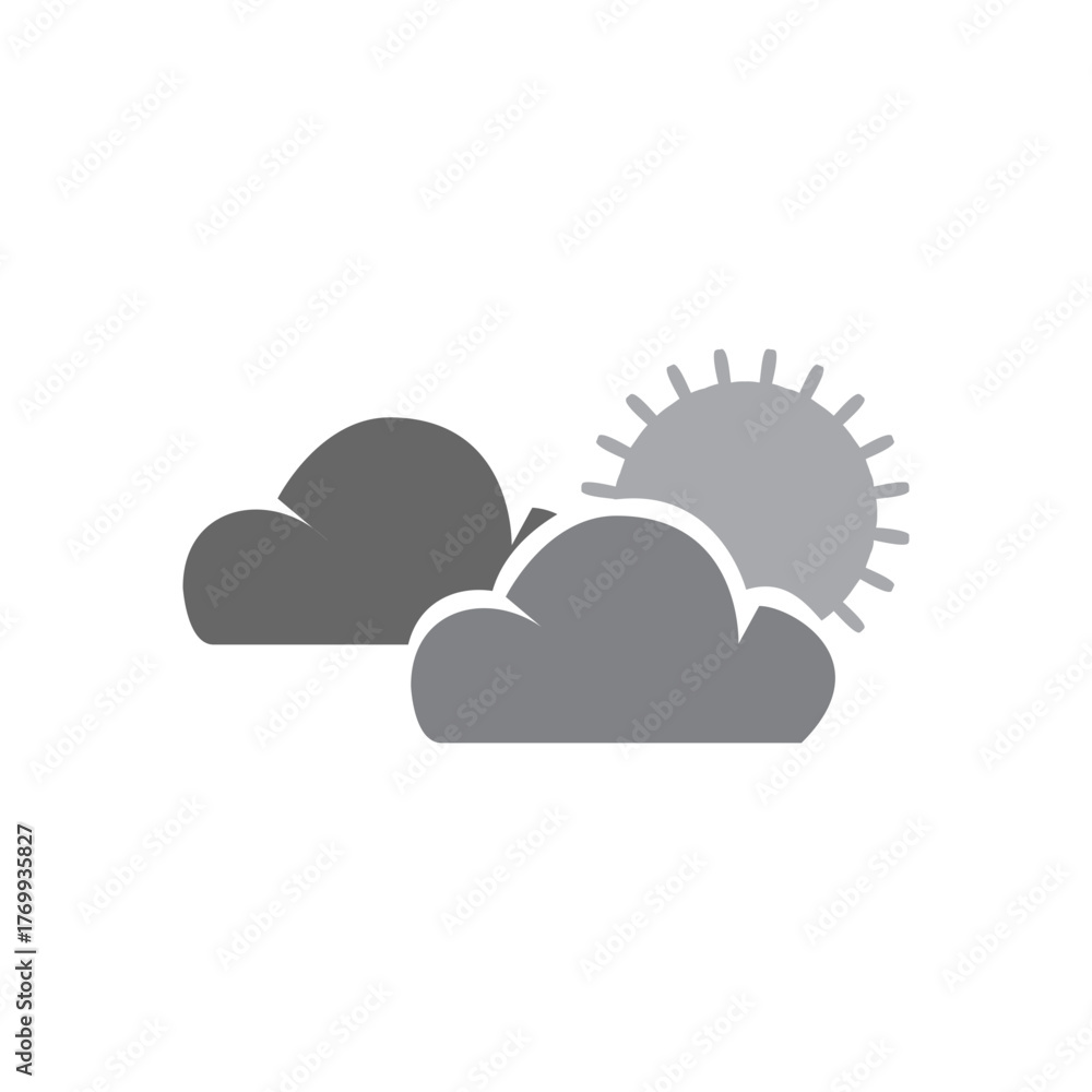 Obraz premium Partly Cloudy Icon