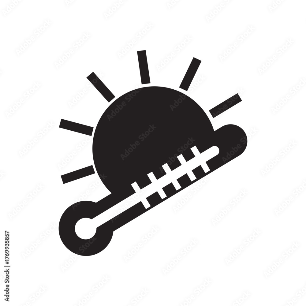 Fototapeta premium Hot weather thermometer